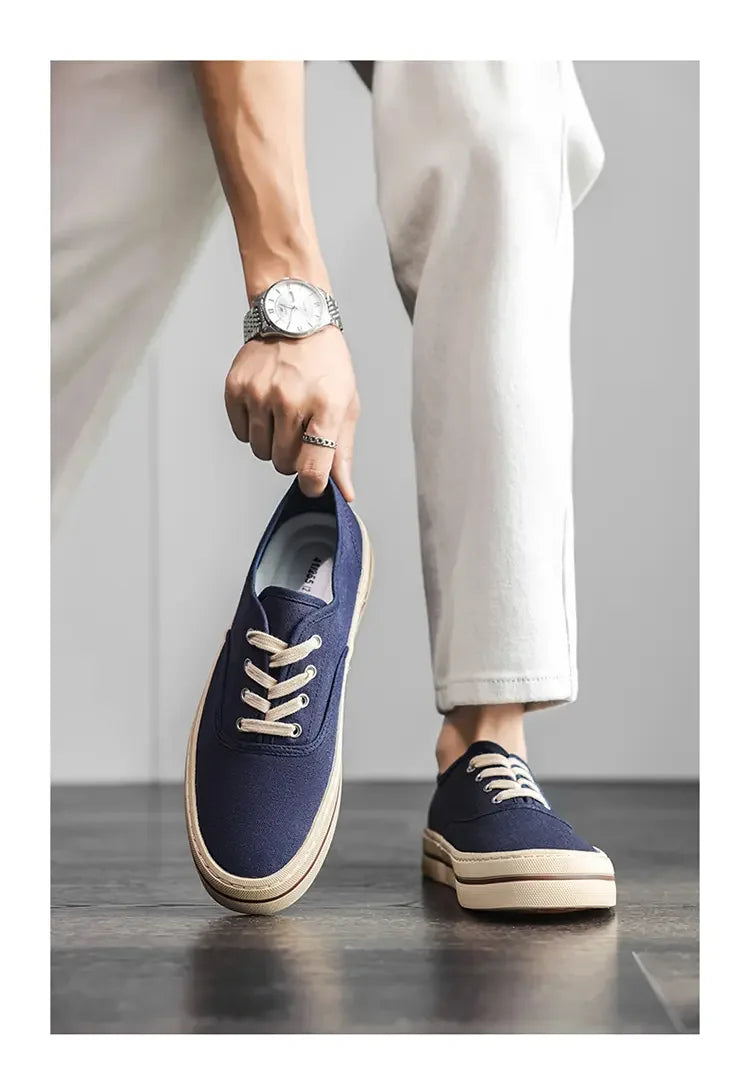 YUYIN 2026 New Men Vulcanized Canvas Shoes Sneakers Comfort Light Student Trendy Casual Male Daily Outdoor Walking Footwear