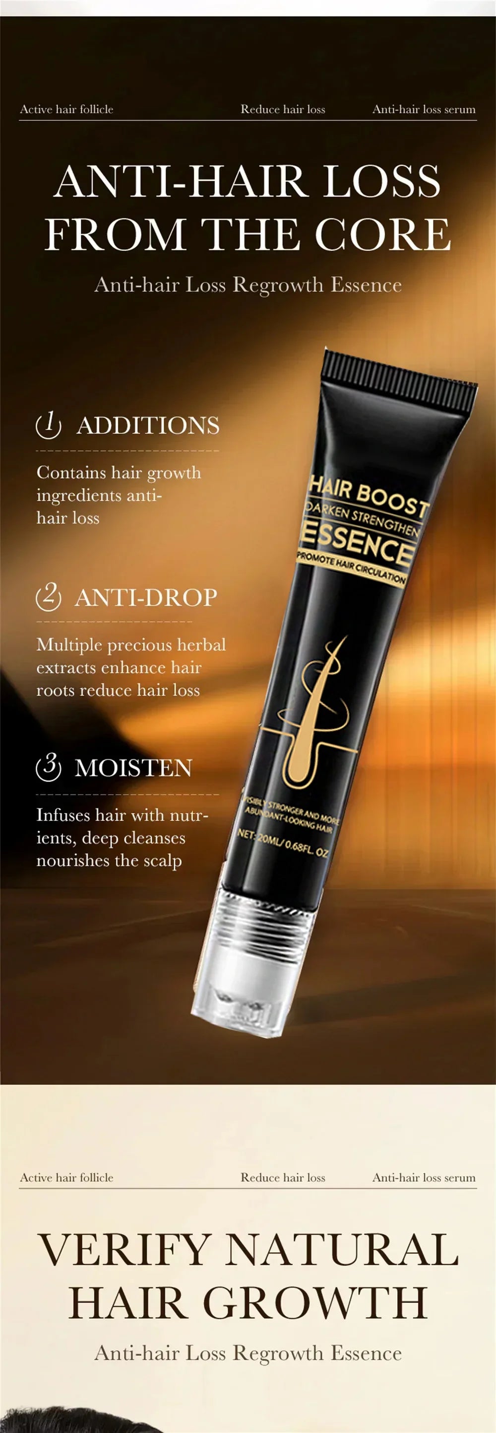 7 Biotin Hair Nourishing Essence Products Care Scalp Massage Anti Hair Loss Thicker Hair Serum Say Goodbye to Baldness