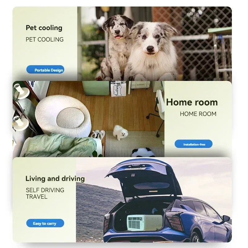 220v 650W Portable Air Conditioner Hot Selling Upgrade Refrigeration Outdoor Camping Tent Small Air Conditioner