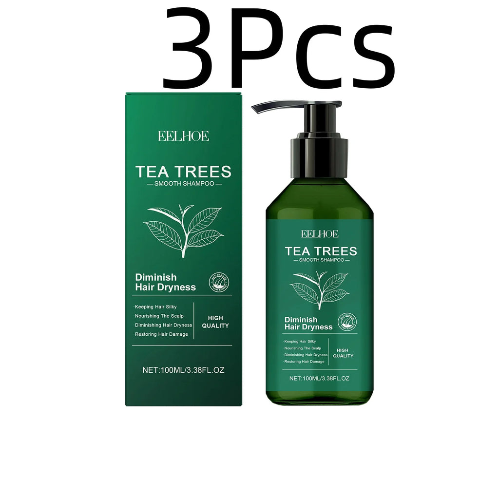 EELHOE Tea Tree Shampoo Repair Damaged Long Lasting Moisturizing Oil Control Dandruff Removal Gentle Cleansing Hair Care Shampoo