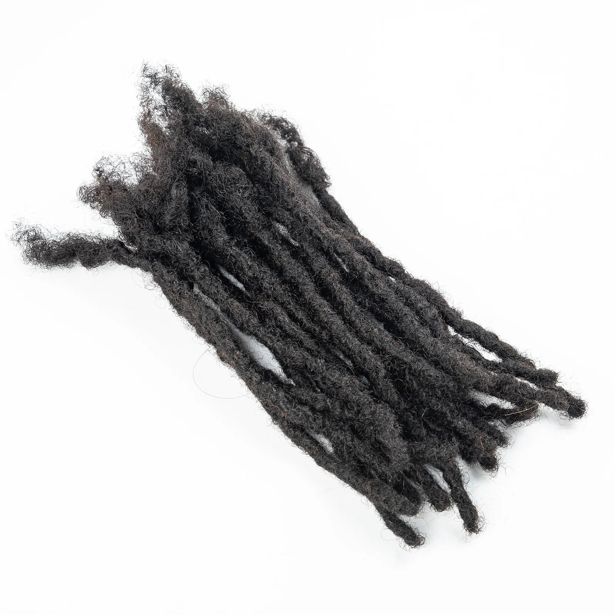 100% Real Human Hair Dreadlock Extensions for Crochet Braids 0.6cm Width Handmade Loc Extensions Human Hair for Men Women