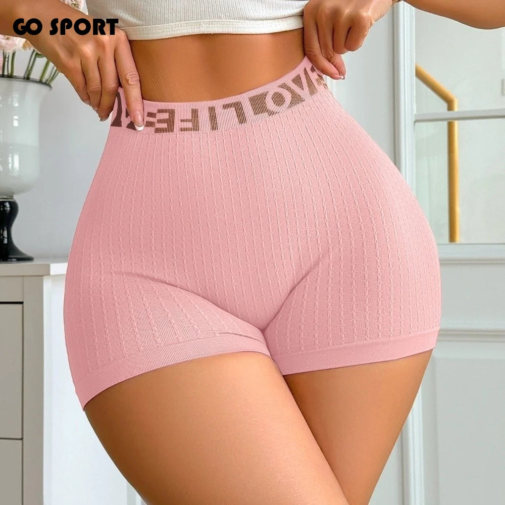 Multiple Sizes High Waisted Yoga Briefs Seamless Soft Boxer Shorts Anti-Chafe Ribbed Short Underwear Women
