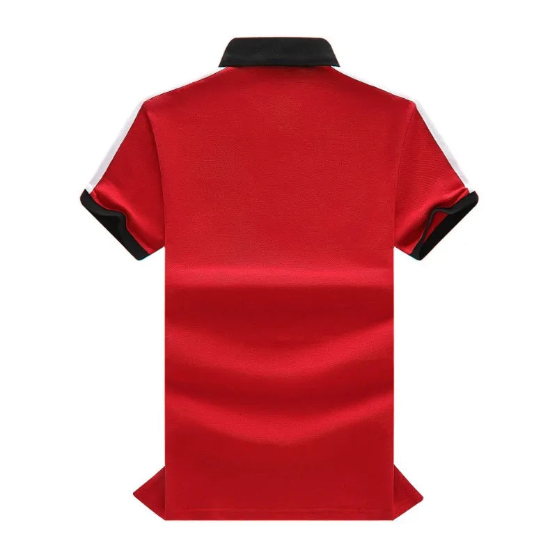 Plus Size 7XL 100% Cotton Summer Men's Polo Shirts Luxury Short Sleeve Contrast Color Letter Embroidery Simple Casual Male Tees