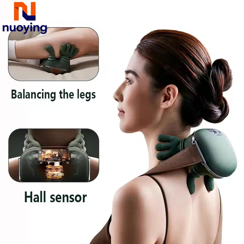 Portable Neck Shoulder Back Kneading Massage Shawl Wireless Body Relaxation Massager for Home Office Car Travel Use