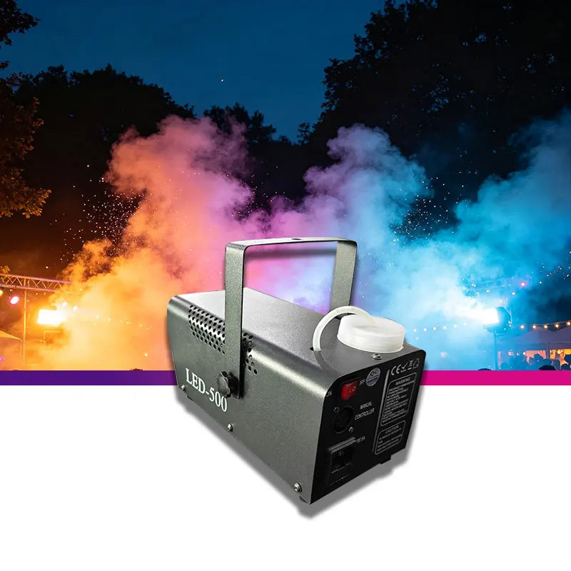Smoke Machine 500W 10LED Wired Wireless Remote Stage Lighting Professional Fog Machine for Wedding Christmas Birthday Party
