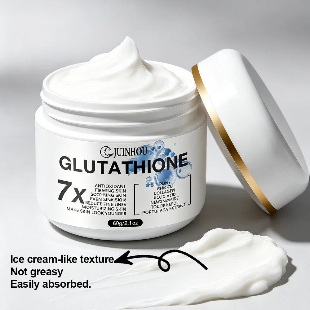 JUINHOU Glutathione Face Cream Hydrating Moisturizing Facial Lotion For Dull Uneven Rough Tired Skin Anti‑oxidant Daily Care