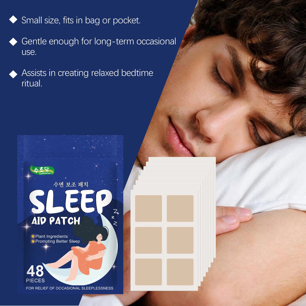 Herbal Sleep Patch Relieve Insomnia Adjust Rest Patterns Relax Tense Nerves Quickly Fall Asleep Deep Slumber Peace Mind Stickers
