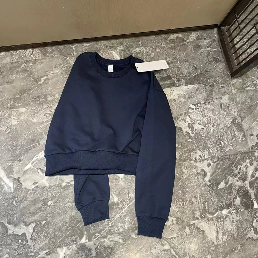 Hlo Yoga unisex cotton sweatshirts sweatpants loose hoodie Pull Rope sweatshirts jogging loose and comfortable se