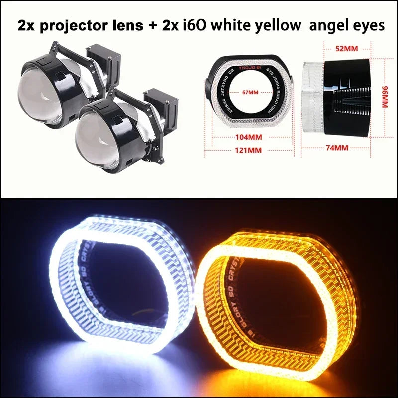 SANVI 3.0 Bi LED Lenses for Headlights Ice Lense Auto LED Projector Headlight Hella G5 3R Projector 110W Car Light Retrofit