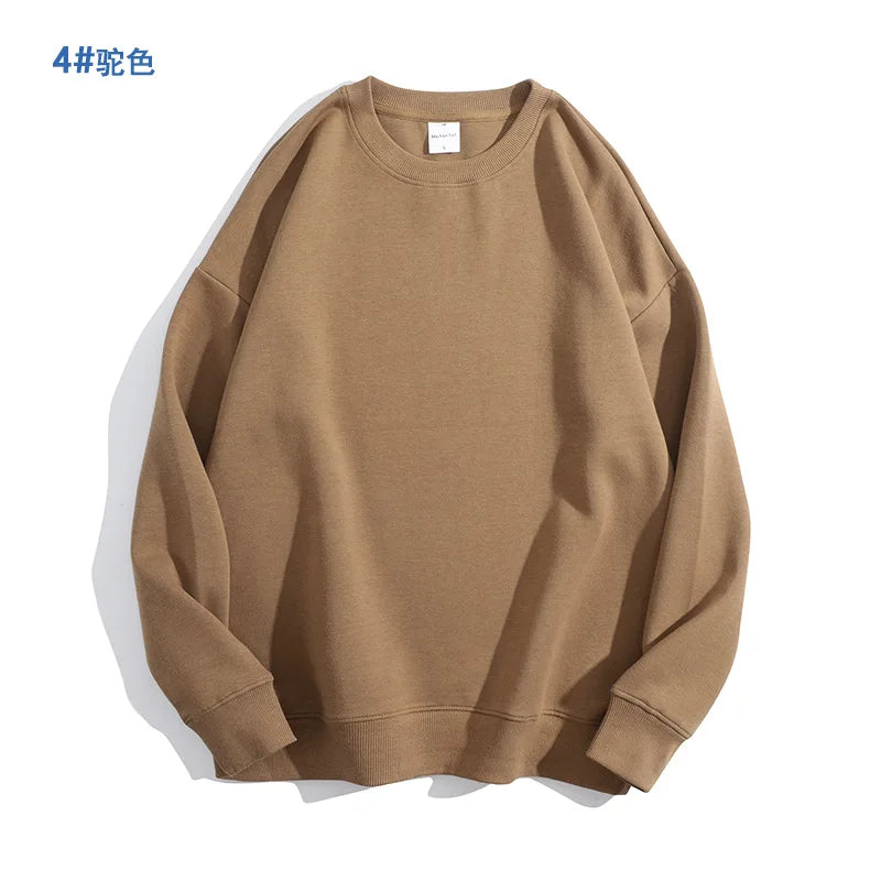 Spring Oversize Sweatshirts for Women O Neck Cotton Solid Hoodie Long Sleeve Tops Loose Women's Pullovers Fashion Streetwear