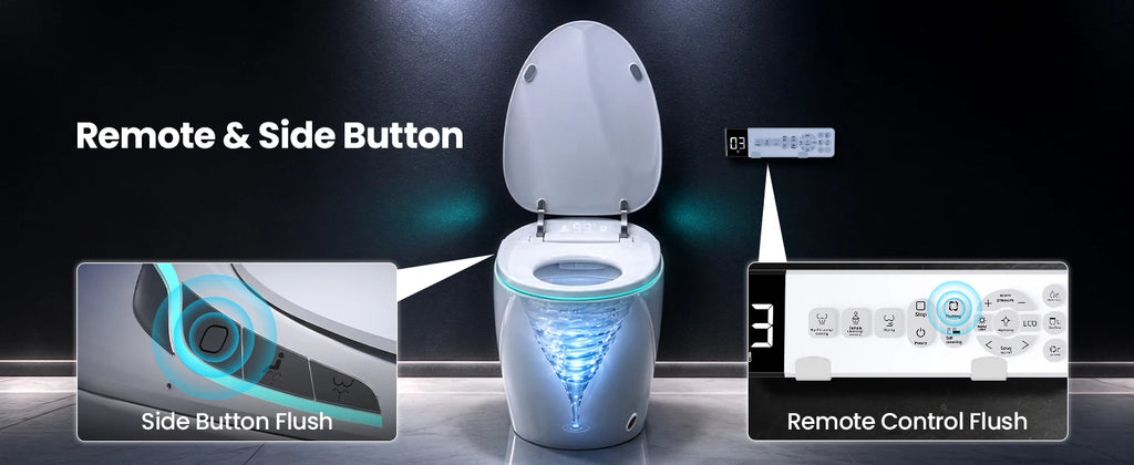 Sanyipace Smart Toilet and Bidet 110V 1000g MaP Auto Flushing Build in Tank Instant Hot Water Warm Dryer Elongated Toilet with ADA Comfort Height Toilet