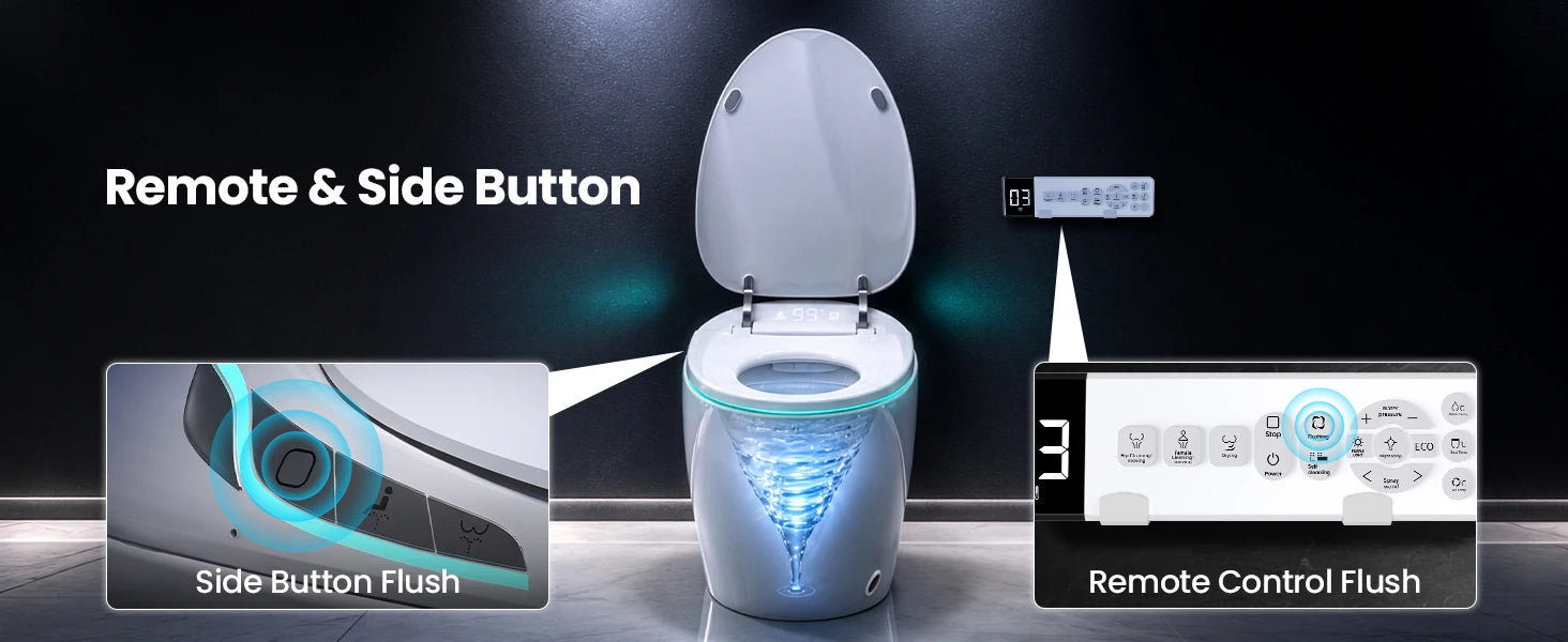 Sanyipace Smart Toilet and Bidet 110V 1000g MaP Auto Flushing Build in Tank Instant Hot Water Warm Dryer Elongated Toilet with ADA Comfort Height Toilet