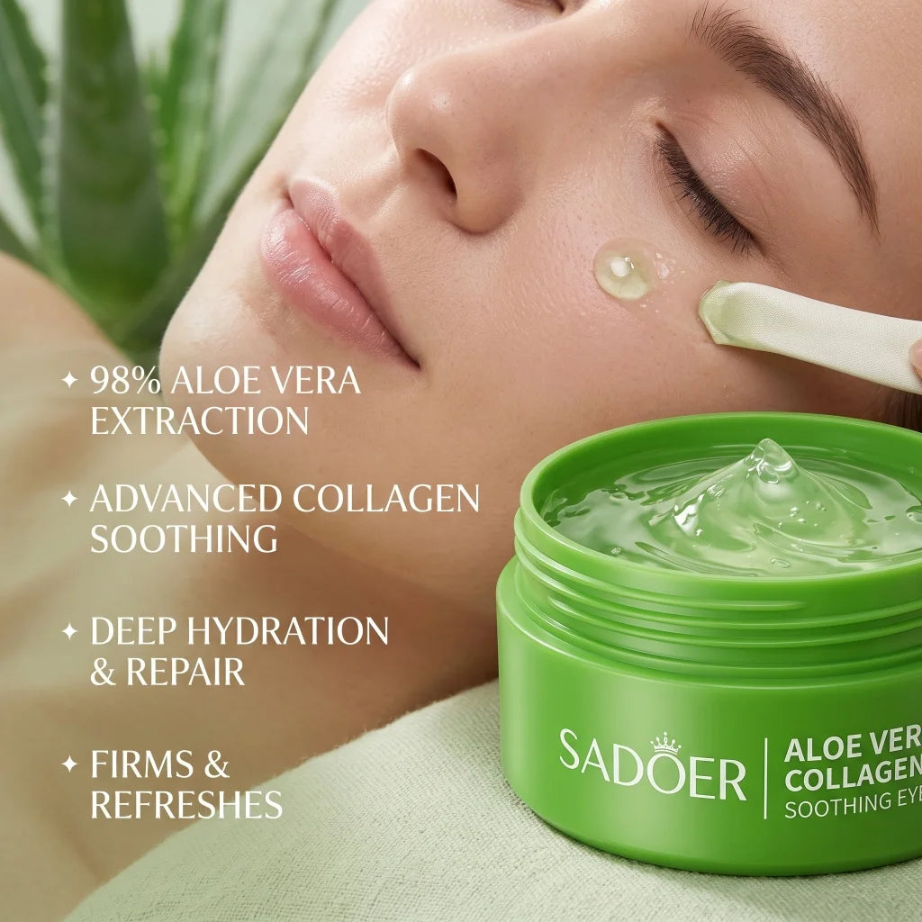 60pcs Aloe Collagen Eye Care Patches Fade Eye Bags Dark Circles Smooth Fine Lines Hydrate Nourish Refresh Delicate Eye Skin Tone