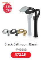 BAKALA Brass Matte Black Bathroom Sink Faucet Tap Hot Cold Wash Basin Water Swivel Spout Wall Mounted Bath Mixer