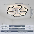 Modern Light Minimalist Living Room Ceiling Electric Fan Nordic Art Restaurant Ceiling Fan Lamps