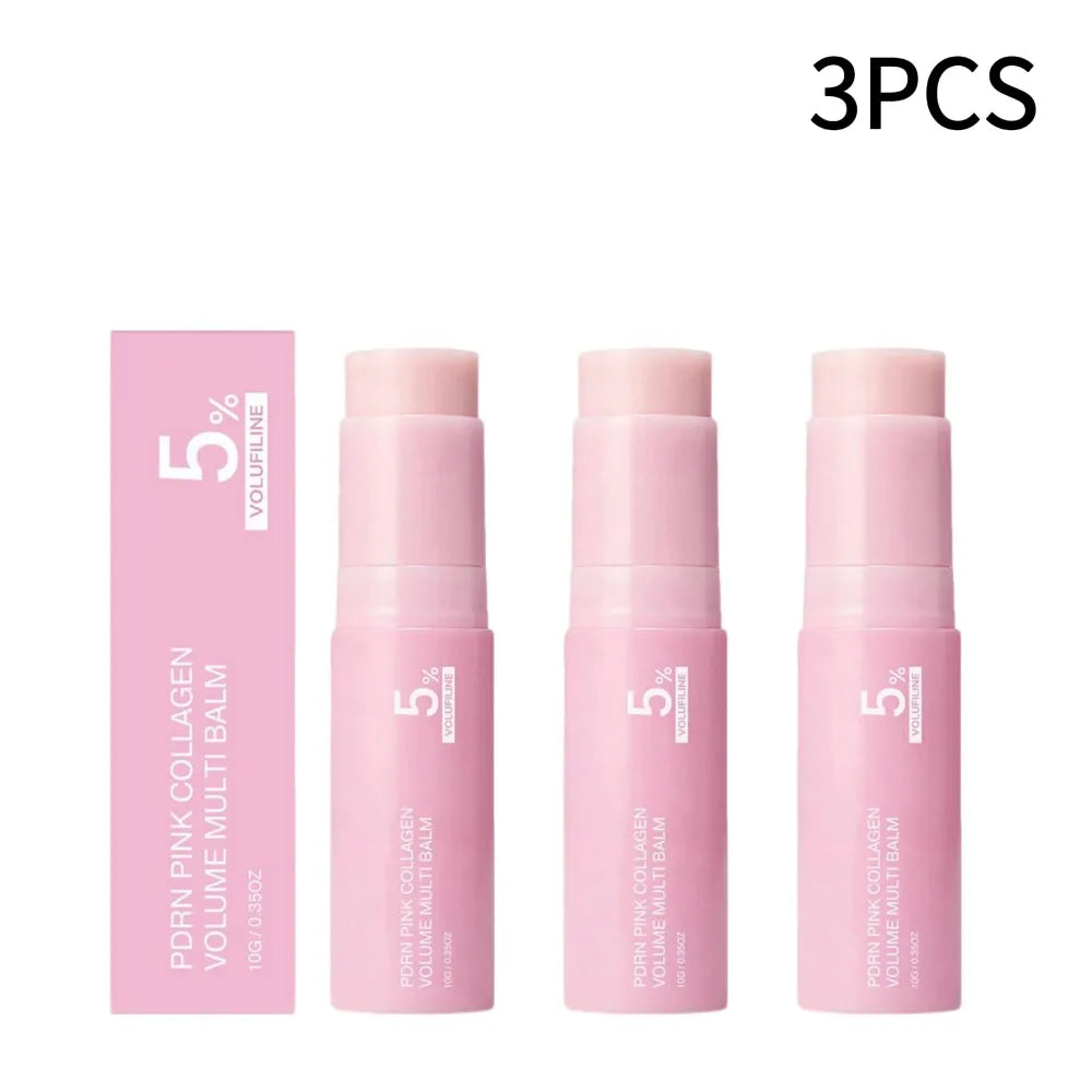 PDRN Pink Collagen Volume Multi Balm 5% 7% Volufiline Facial Eye Neck Plumping Moisturizing Stick Non-greasy Hydrating Skin Care