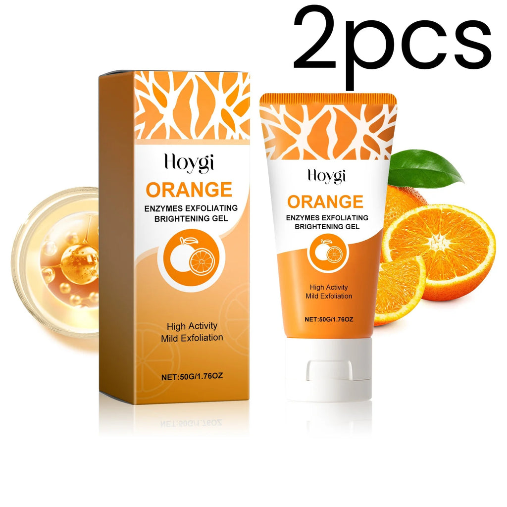 Hoygi Enzymes Exfoliating Brightening Gel Orange Oil Control Dead Skin Remove Unclog Pores Gentle Formula Facial Cleansing Gel