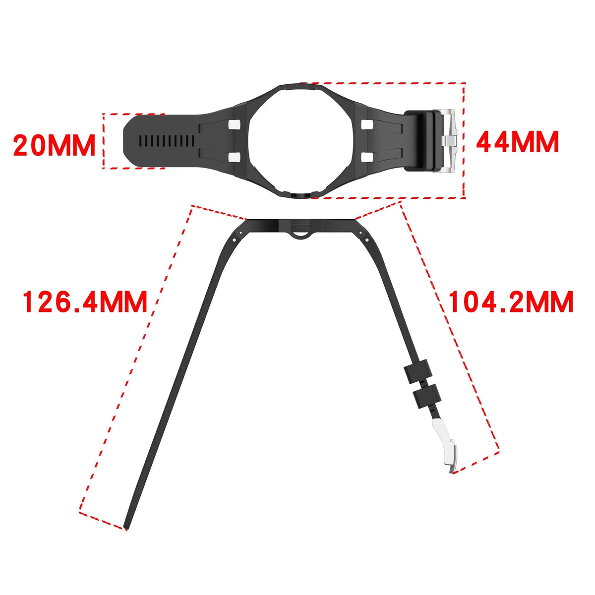2 IN 1 PC Mod Kit Case Frame +Strap for Swatch AP Royal Pop Modification Integrated Silicone Matte Cover Bumper Band Accessories