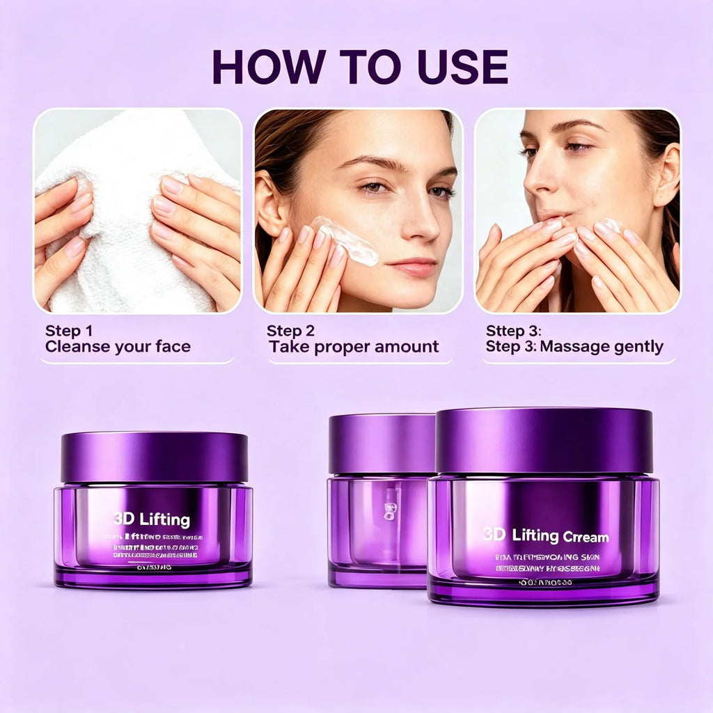 3D Lifting Face Cream Firming Contour Smooth Fine Lines Deep Hydrating Repair Moisturizer Skin Elasticity Face Care Cream 50ml
