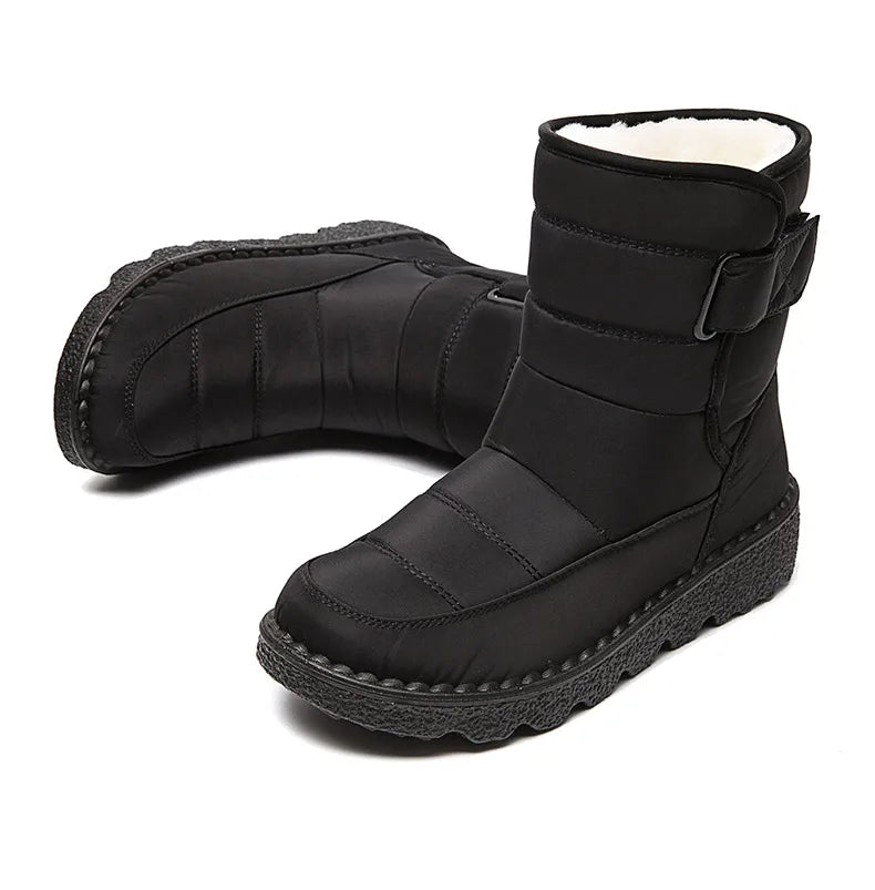 Women Boots 2024 Winter Shoes Woman Waterproof Snow Boots Winter Warm Fur Botas Mujer Korea Style Black Ankle Boots For Women
