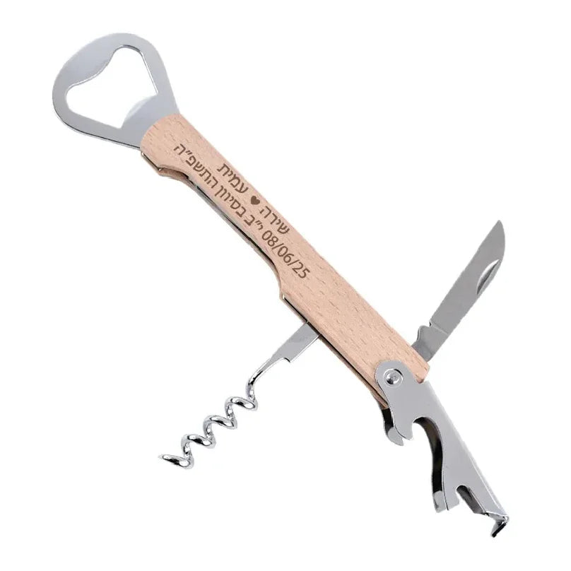 Personalized Wine Opener Corkscrew Groomsman Gifts Multifunction Bottle Opener Father's Day Gifts Wedding Gift
