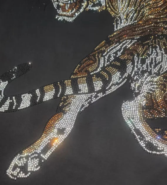2025 Summer New Luxury Men's Fashion Skull Design Rhinestones T-Shirt Pure Cotton Crew-Neck Casual High Quality