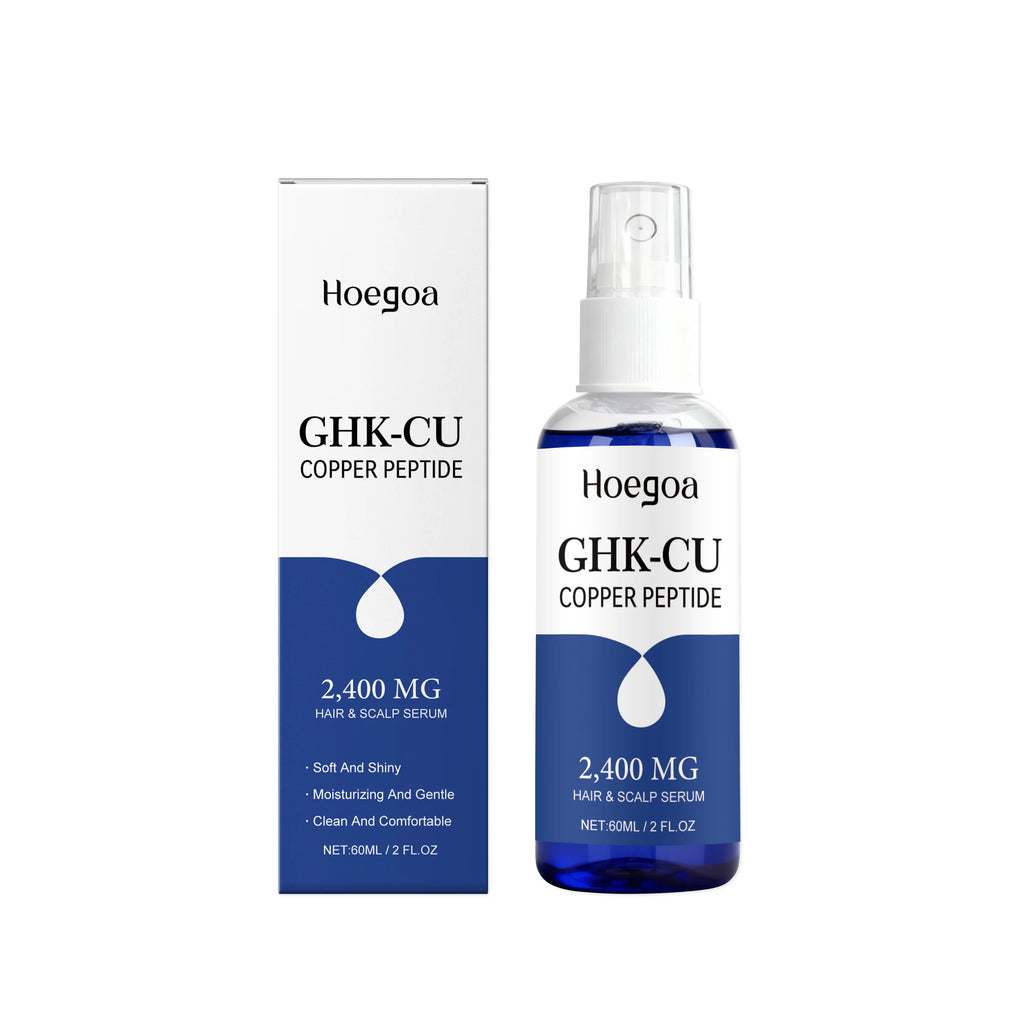 Copper Peptide Hair Scalp Serum Deep Nourishment Gloss Repair Moisturizer Lightweight For Dry Damaged Split Ends Hair Care Spray