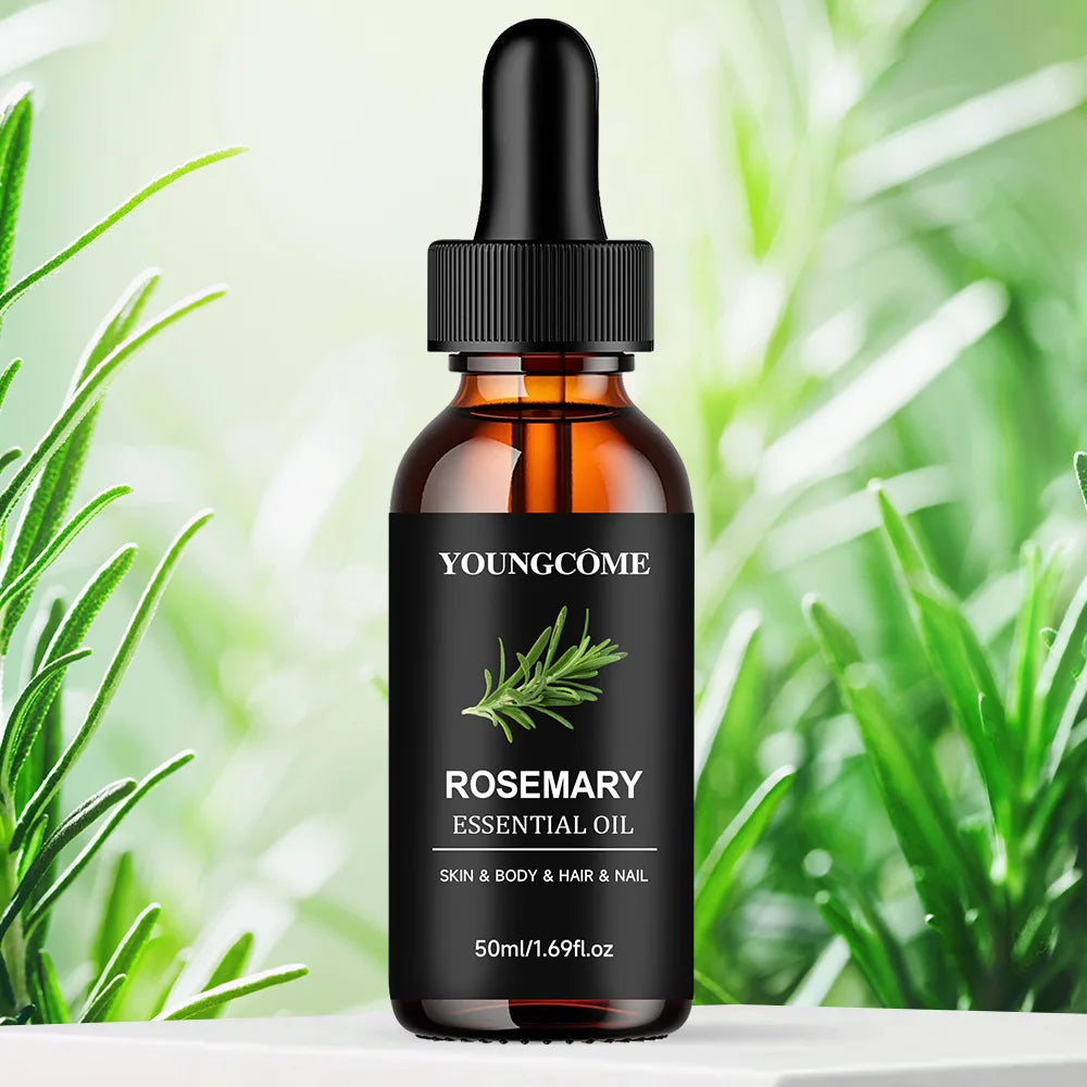 Rosemary Essential Oil Pure Natural Hair Growth Scalp Treatment Anti-Frizz Strengthening Nourish Shiny Healthy Hair Care Product