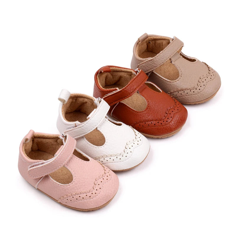 Baby Girl Sandal for Spring and Autumn 0-9-18 Months 11cm/12cm/13cm soft PU and TPR Anti-slip Hollow Breathable 2023 New Fashion