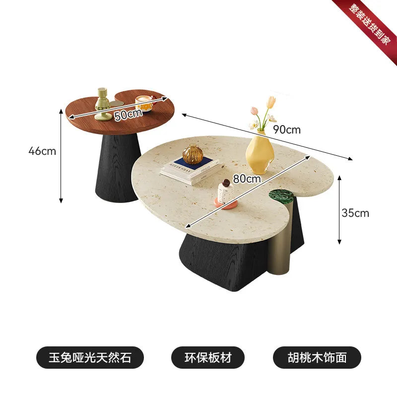 Modern Side Table Small Basses Hotel Irregular Coffee Table Garden Apartment Mesa De Centro Sala Japandi Style Furniture