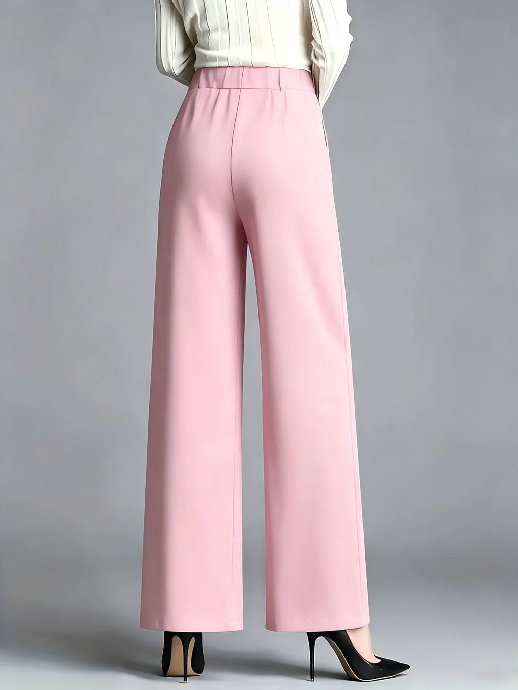 Women High Waist Draped Wide Leg Suit Pants Loose Slimming Straight Casual Versatile Trousers Multiple Colors Daily Commuter