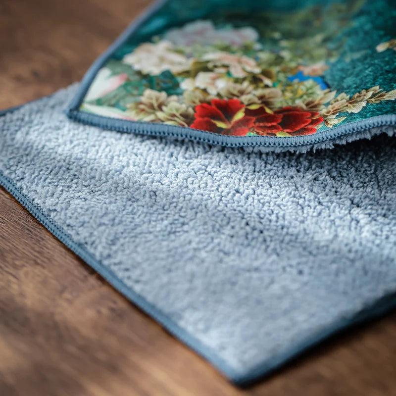 Terylene Cotton Thickened Water Absorbing Tea Towel Kitchen Bar Cleaning Cloth Towel Tea Table Teapot Mat Teaware Accessories