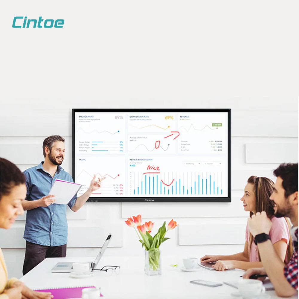 55/65/70/84 Inch IR All in One Pc Multi Touch Interactive Flat Panel Display, Hot Sales for Commercial and Educational Use