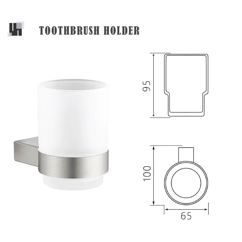 Bathroom Hardware Set Stainless Steel Bathroom Accessories Set Wall Mounted Towel Bar Towel Ring Toilet Paper Roll Holder Set
