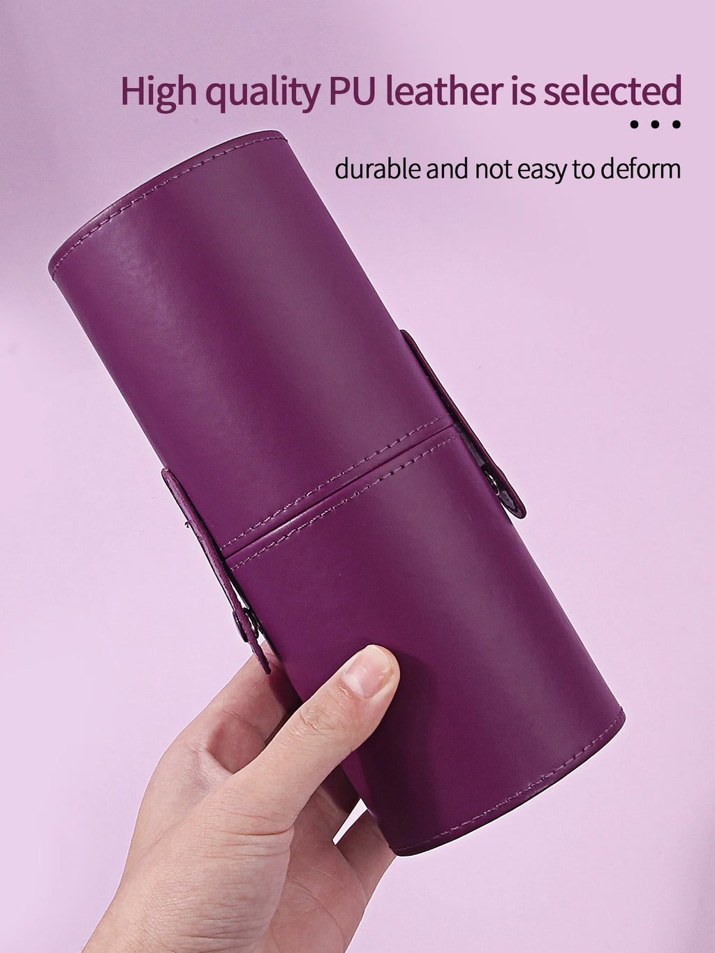 Travel PU Leather Makeup Brush Tools Holder Cosmetic Pens Storage Cup Case Box Portable Makeup Tool Organizer