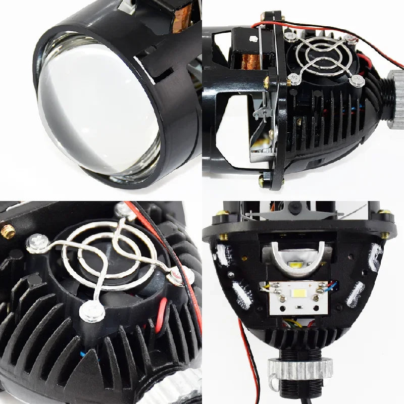 Ronan 2.5INCH 42W 6000K HD Bi-LED Projector Lens Dual LED Chips for H1 H4 H7 9005/9006 Socket Car Lossless Upgrade Retrofit