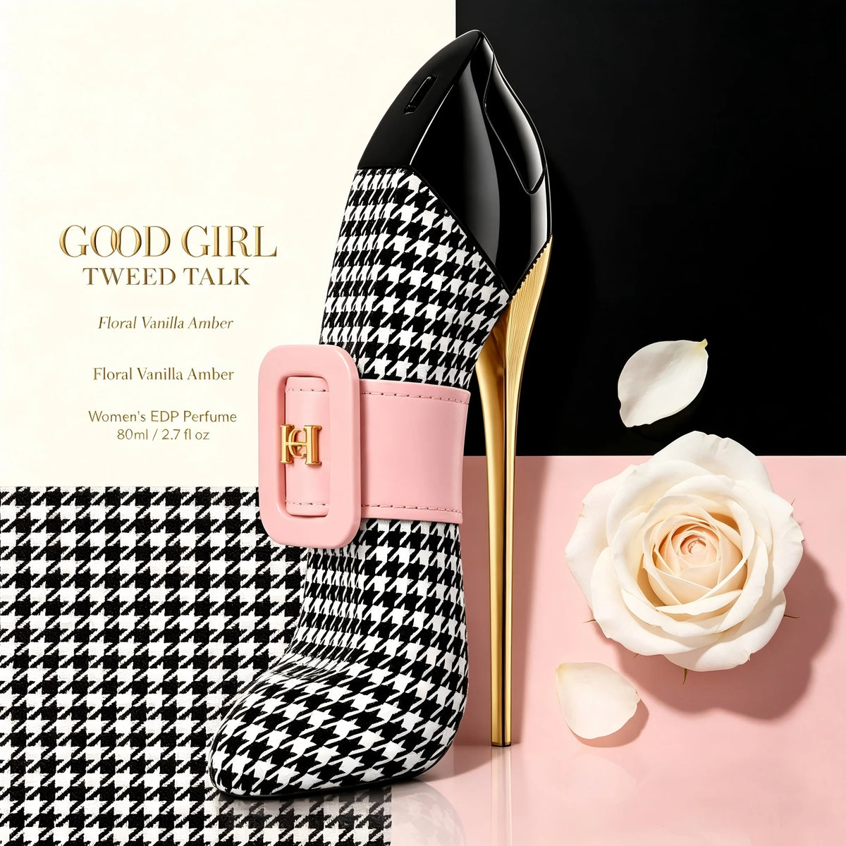 Carolina Herrera Good Girl Tweed Talk EDP for Women, 2.7 fl oz/80ml, 1 Bottle, Floral Vanilla Amber Elegant Long Lasting Perfume, Birthday Anniversary Gift for Her, Fall, Halloween, Thanksgiving, Black Friday, Christmas, New