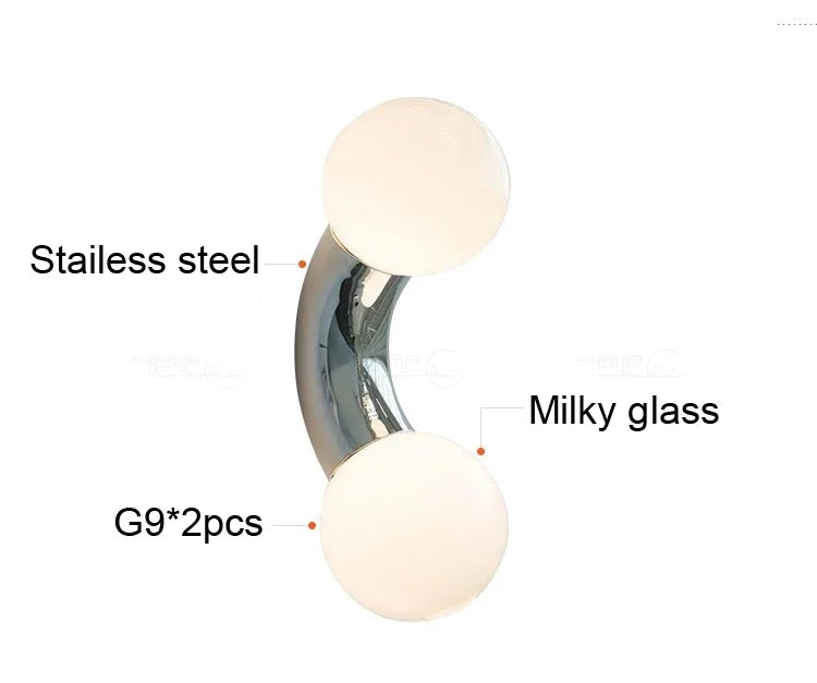 Modern Creative Lighting Design Rainbow Wall Light Childern's Room Kindergarten Asile Bedroom Bathroom Glass Ball Wall Lamp