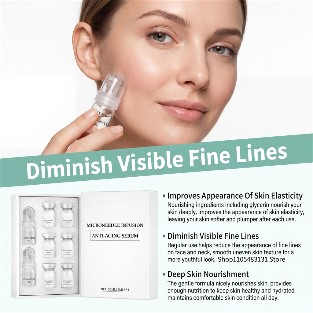 Korean Micro‑Molecule Anti‑Aging Serum Kit Collagen & Hyaluronic Acid Anti‑Wrinkle Firming Pore Refining Hydrating Facial Care