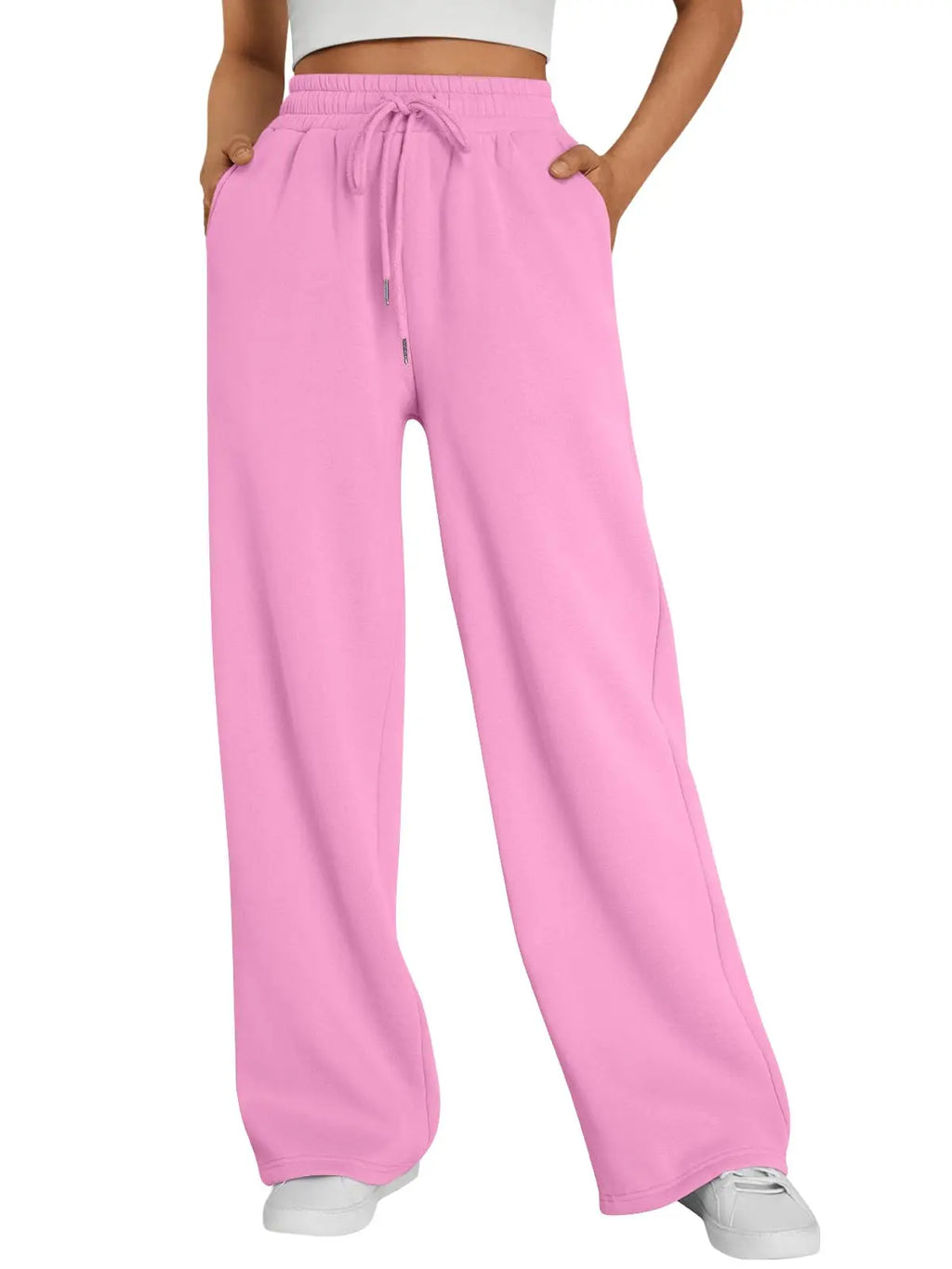 Women Summer Sweatpants 14 Colors Wide Leg Loose Fit Sports Pants Comfortable Drawstring Elastic Waist Casual Streetwear Joggers