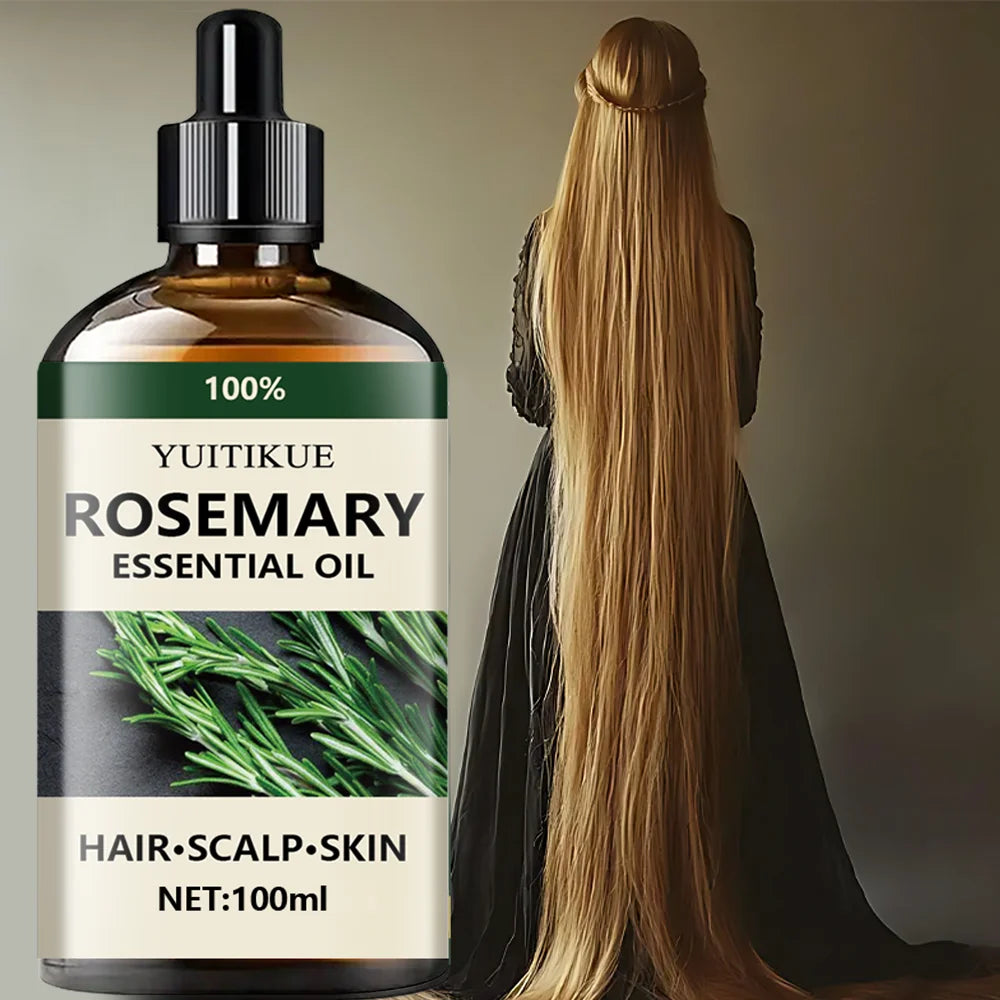 YUITIKUE 100% Rosemary Essential Oil | For Hair, Scalp & Skin Care, Natural Aromatherapy Oil 100ml