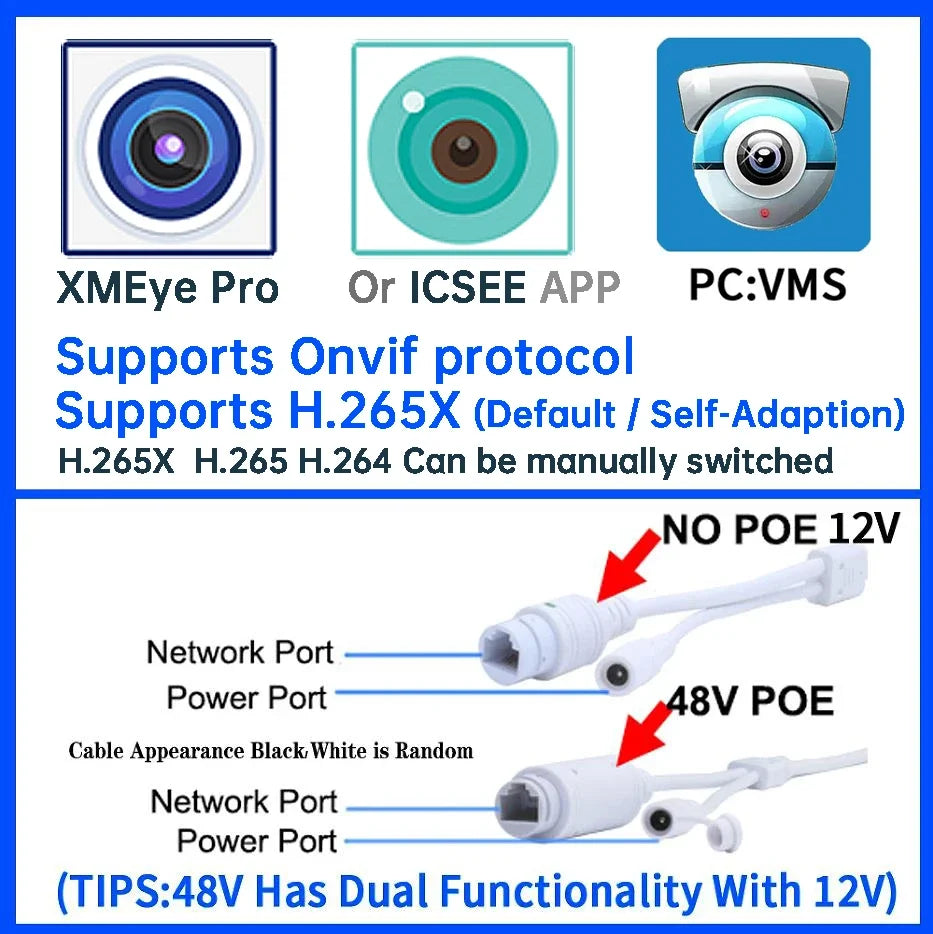 AI Audio IP POE Camera 5MP 4MP H.265 HD Infrared Full Color Dual Light RTSP ONVIF XMEye Outdoor Waterproof Security System with
