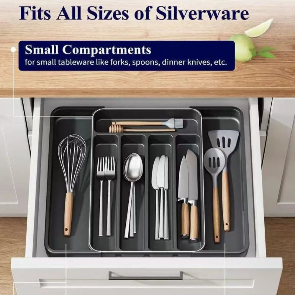 Adjustable Cutlery Drawer Organizer Expandable Save Space Kitchen Storage Solution Dividers Versatile Cutlery Tray Kitchen