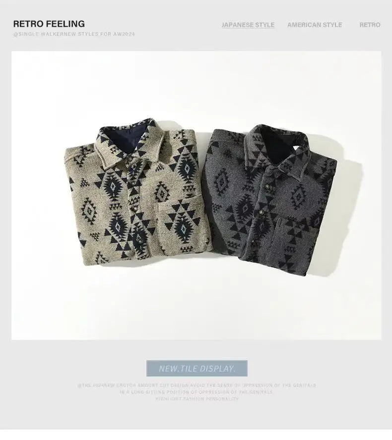 2024 Autumn/Winter New Thickened Warm Long-Sleeve Shirt Premium Brushed Fabric Skin-friendly and Trendy Shirt
