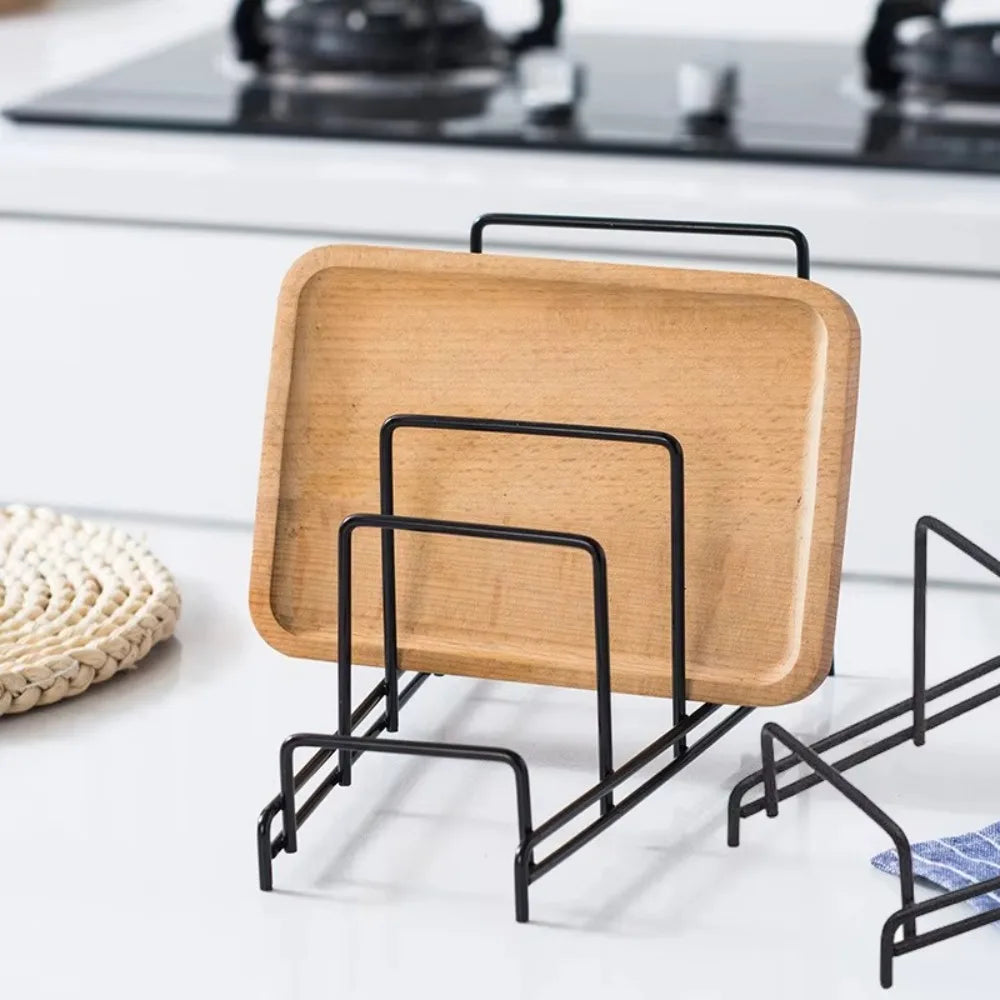 Minimalism Multi Layer Iron Art Rack Shelf Rust-Free Metal Kitchen Organizer Rack Multifunctional Pot Cover Rack Bowl Dish