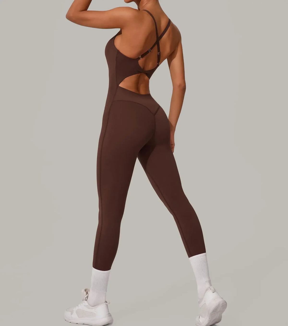 Wholesale Gym Clothes Woman Yoga Set Padding Women's Gym Jumpsuit Activewear Sportswear Push Up Fitness Sports Overalls Purple