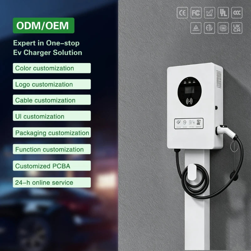 EV Charging Station 30kw 40kw 50kw GBT CCS2 CCS1 DC EV Fast Charger Electric Car Charger for Home Garage Use IP54 Rated
