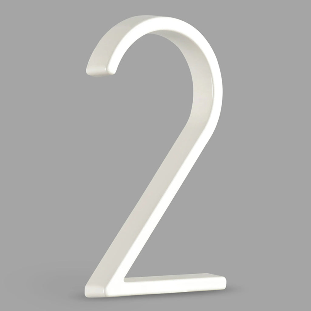 1pc 125mm Floating House Number Outdoor 5 inch White Aluminum Alloy Apartment Door Numbers Mailbox Address Sign #0-9 With Screws