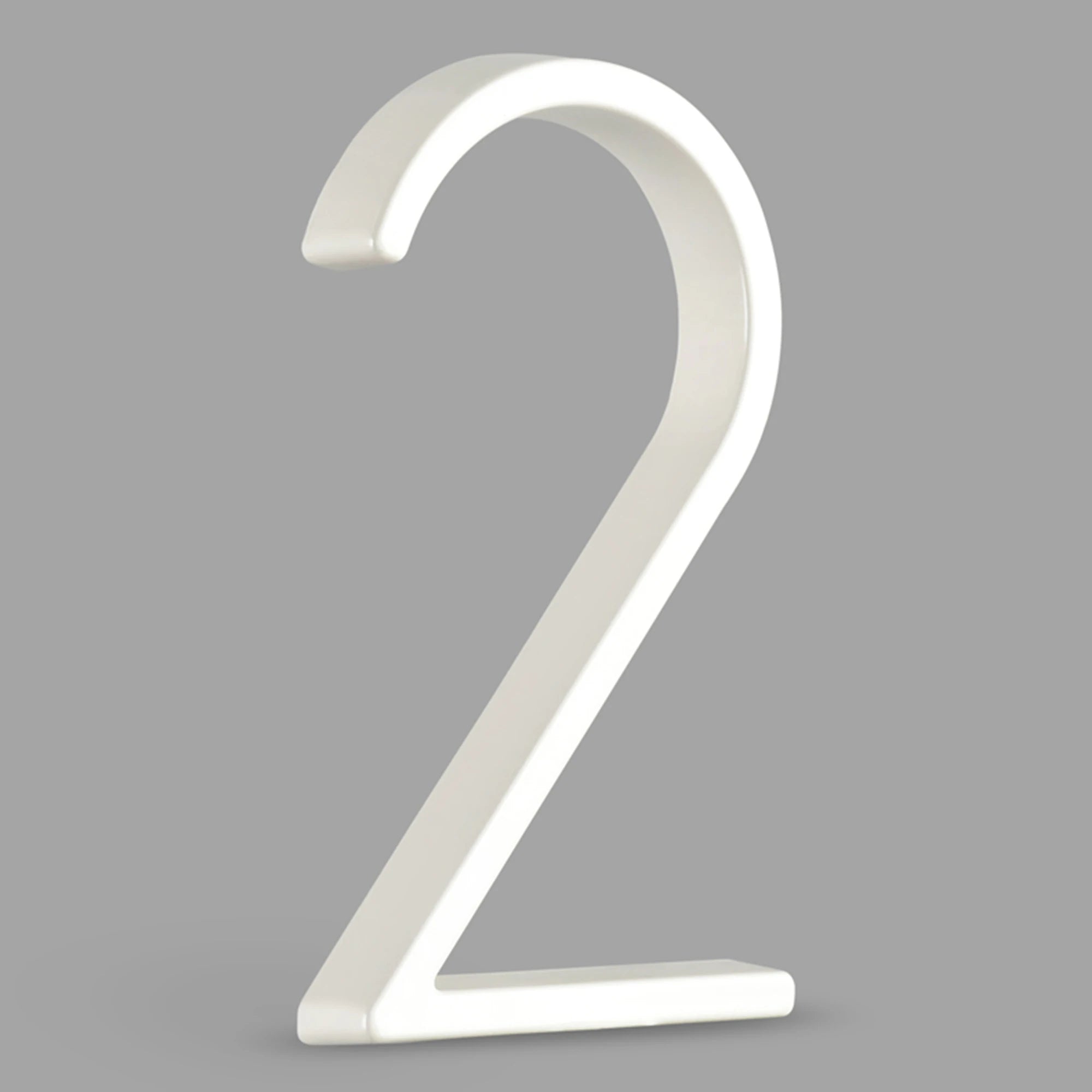 1pc 125mm Floating House Number Outdoor 5 inch White Aluminum Alloy Apartment Door Numbers Mailbox Address Sign #0-9 With Screws