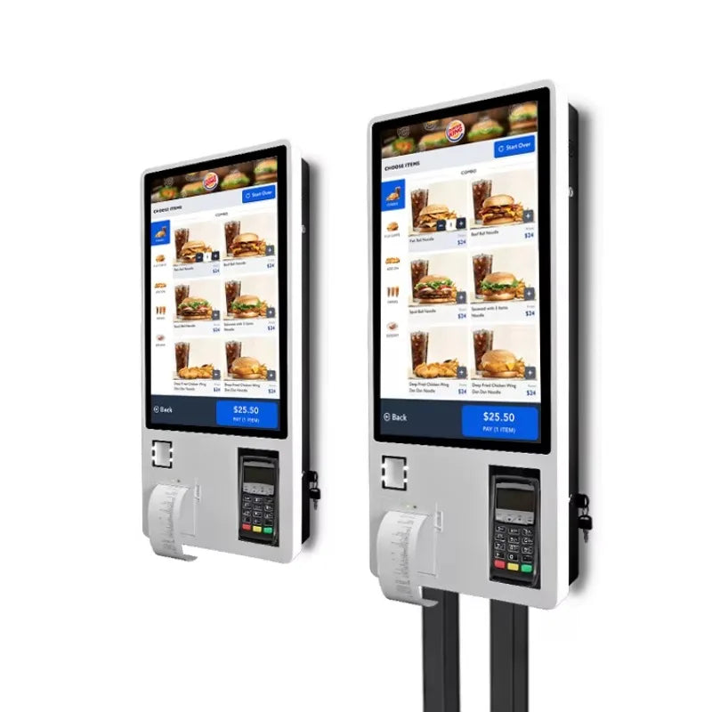 Restaurant Self Service Order Kiosk 21.5 27 32 Inch Smart